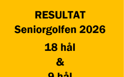 Seniorernas resultat 18 och 9 hål 7 juli